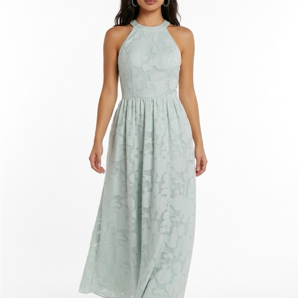 Halter Maxi Dress in Sage Green